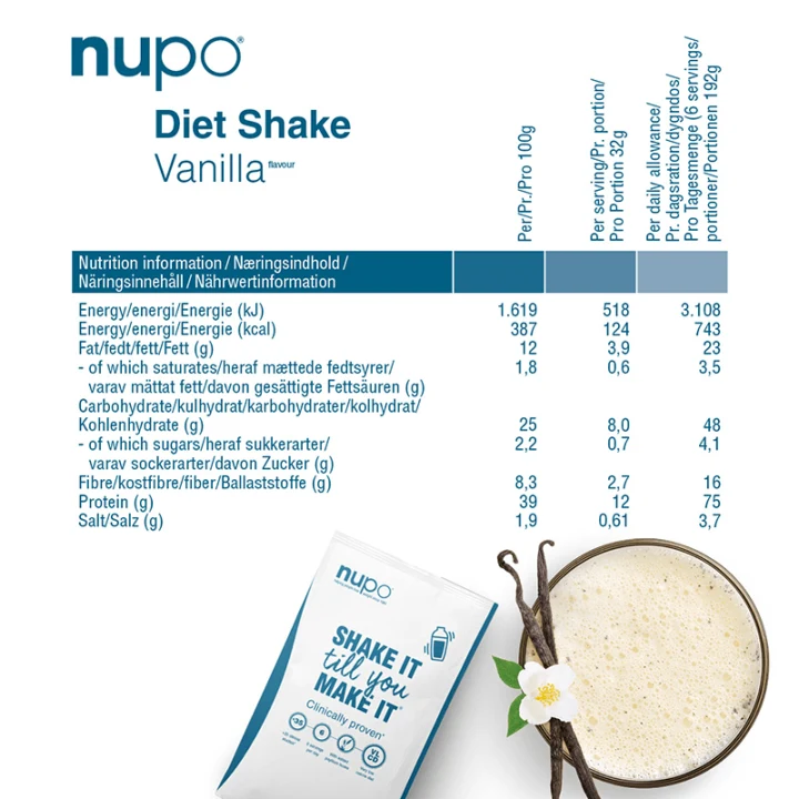 Nupo Diet Shake Vanilla 10 portioner Nupo