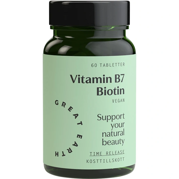 Great Earth Vitamin B7/Biotin 1000 mcg 60 tabletter Great Earth