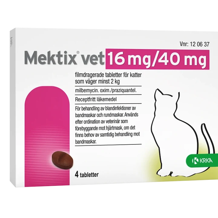 Mektix vet Filmdragerad tablett 16mg/40mg Blister, 4st Mektix vet