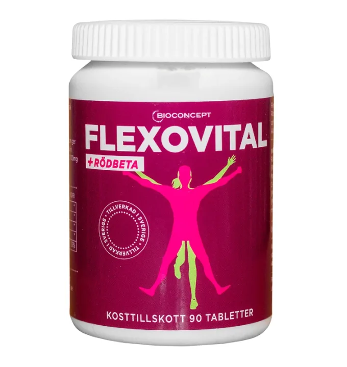 Flexovital + Rödbeta Burk Tablett 90st Flexovital