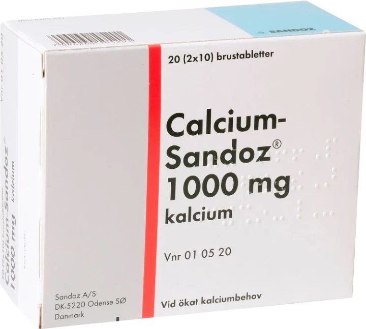 Calcium-Sandoz brustablett 1000 mg 20 st Sandoz