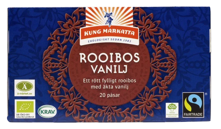 Kung Markatta Te Rooibos Vanilj Krav FT 20 påsar Kung Markatta