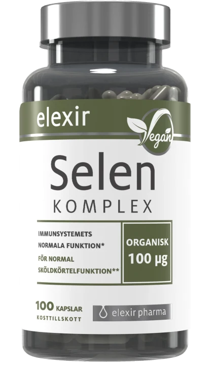 Elexir Organiskt Selen Komplex 100 kapslar Elexir Pharma