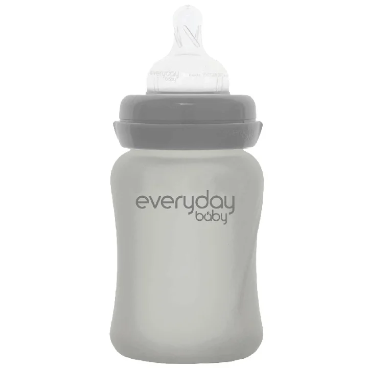 Everyday Baby Nappflaska Glas Healthy + Quiet Grey 150 ml Everyday Baby