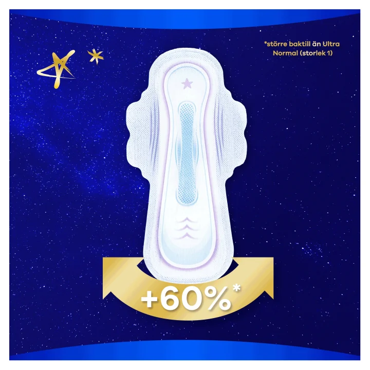 Always Ultra Secure Night Stl 4 Bindor Med Vingar 9 st Always