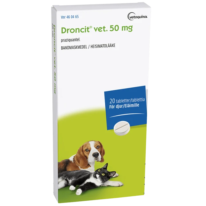 Droncit vet. tablett 50 mg 20 st Drontal