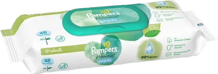 Pampers Harmonie Aqua Wet Wipes 48st Pampers