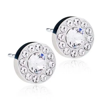 Blomdahl Örhängen Brilliance Halo Crystal Silver 8 mm Blomdahl