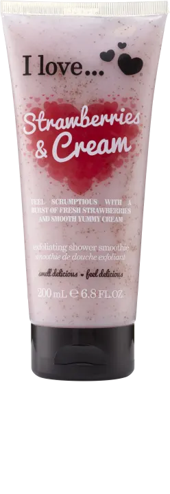 I LOVE Strawberries & Cream Exfoliating Shower Smoothie 200 ml I Love...