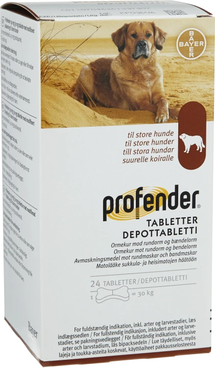 Profender Tablett med modifierad frisättning 150mg/30mg Blister, 24tabletter 