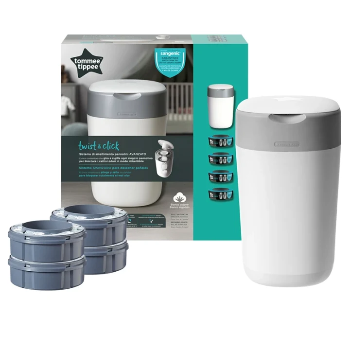 Tommee Tippee Sangenic Twist & Click Blöjhink Vit + 4 Refill Tommee Tippee