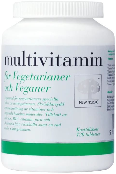 New Nordic Multivitamin för Vegetarianer & Veganer 120 st New Nordic