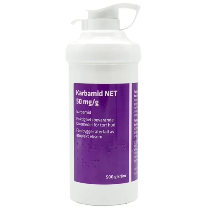 Karbamid NET Kräm 50mg/g Burk med pump, 500g Karbamid