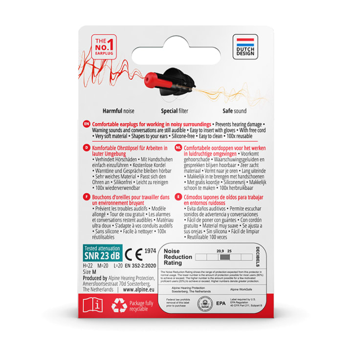 Alpine WorkSafe Earplugs 1 par Alpine