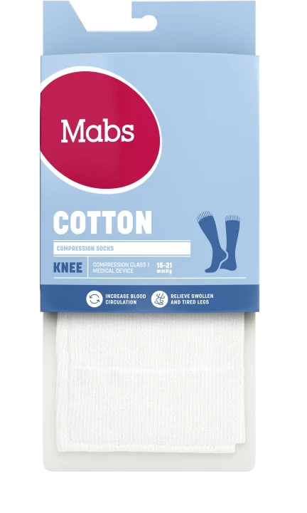 Mabs Cotton Knee White 1 par L Mabs