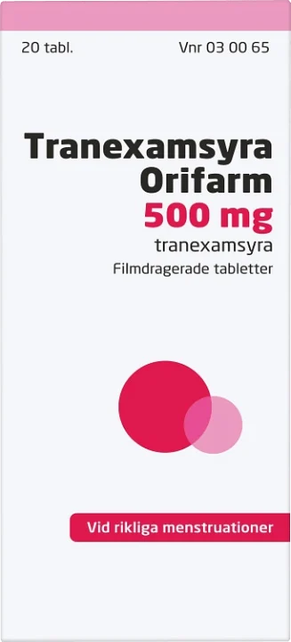 Tranexamsyra Orifarm filmdragerad tablett 500 mg 20 st Orifarm