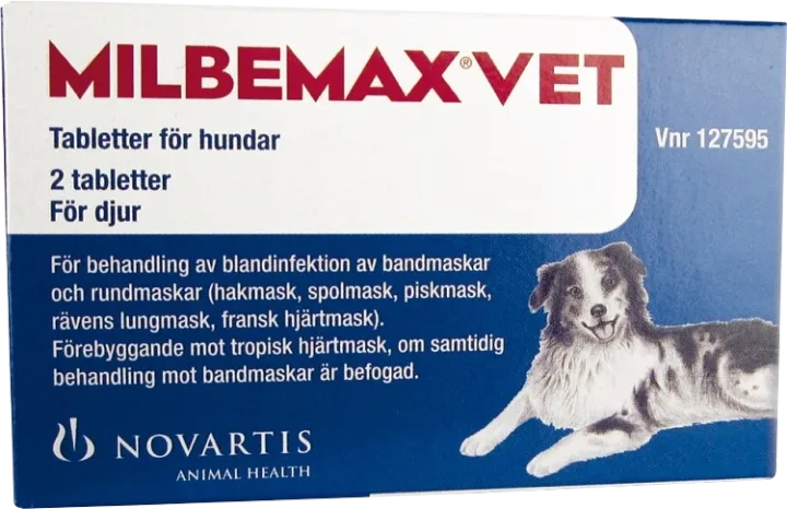 Milbemax vet. för hund tablett 2 st Milbemax