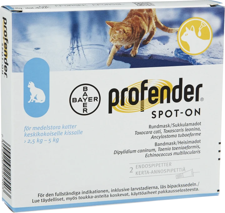 Profender Spot-on, lösning 60mg/15mg Pipetter i blisterförpackning, 2st (2x0,70ml) 