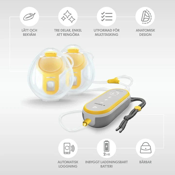 Medela Freestyle Hands-Free Elektrisk Dubbelbröstpump 1 st Medela
