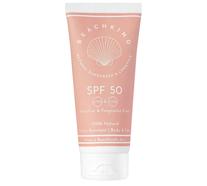 Beachkind Natural Sunscreen Sensitive Fragrance Free SPF50 100 ml Beachkind