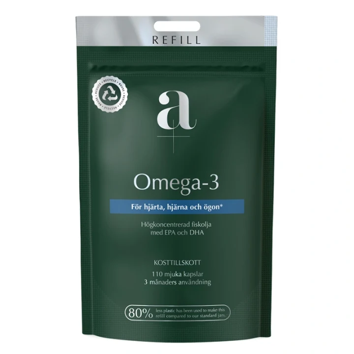 A+ Omega 3 Refill 110 mjuka kapslar A+