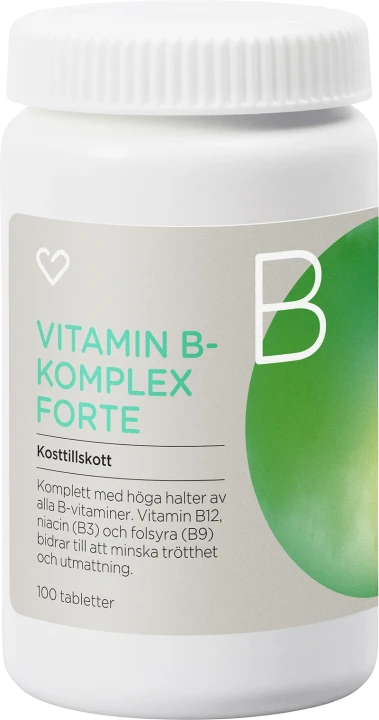 Hjärtats Vitamin B-komplex Forte Tablett 100 st Hjärtats