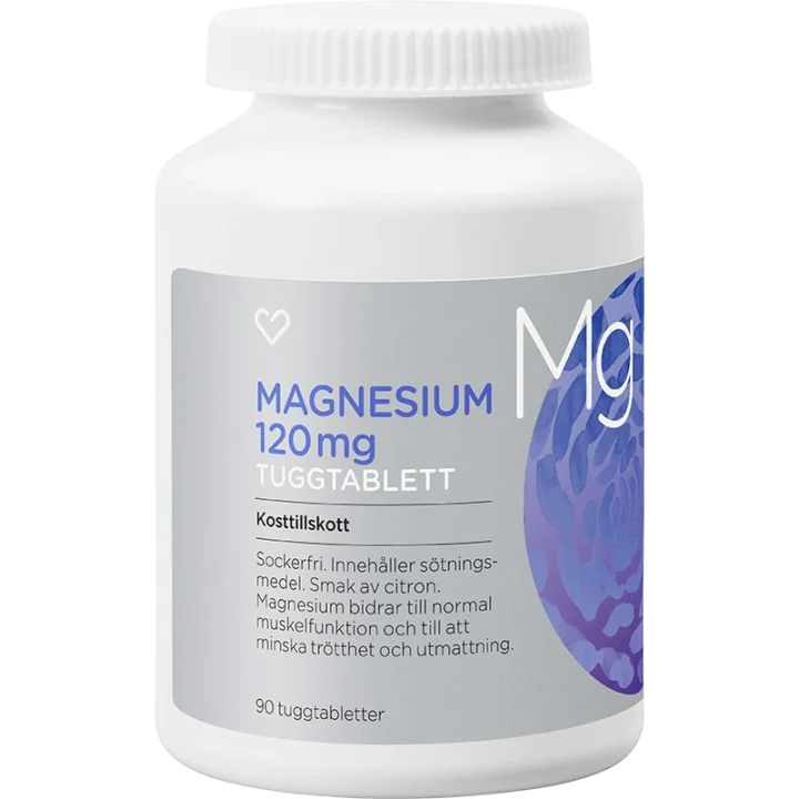 Hjärtats Magnesium 120 mg Tuggtablett 90 st Hjärtats