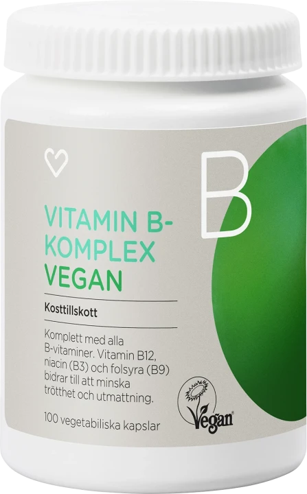 Hjärtats Vitamin B-komplex Vegan Kapsel 100 st Hjärtats