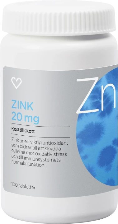 Hjärtats Zink Tablett 100 st Hjärtats