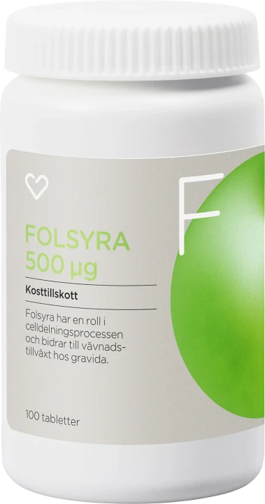 Hjärtats Folsyra Tablett 100 st Hjärtats