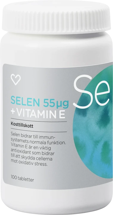 Hjärtats Selen + Vitamin E Tablett 100 st Hjärtats