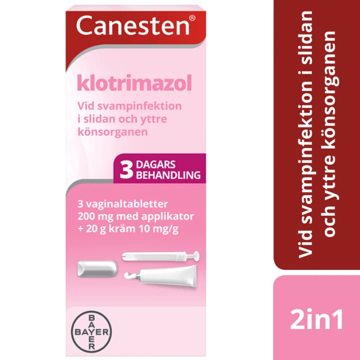 Canesten vaginaltablett och kräm 200 mg+1% 3 st Canesten