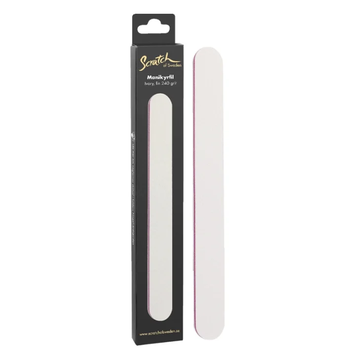Scratch Manicure File Ivory 240 Grit Scratch Nails