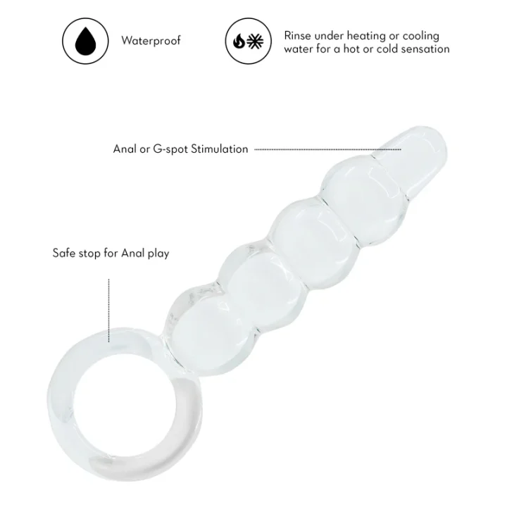 Glassy Clear Bubble Plug 20 cm Glassyclear