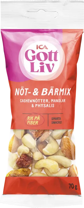 ICA Gott Liv Nöt & Bärmix 70 g ICA Gott Liv