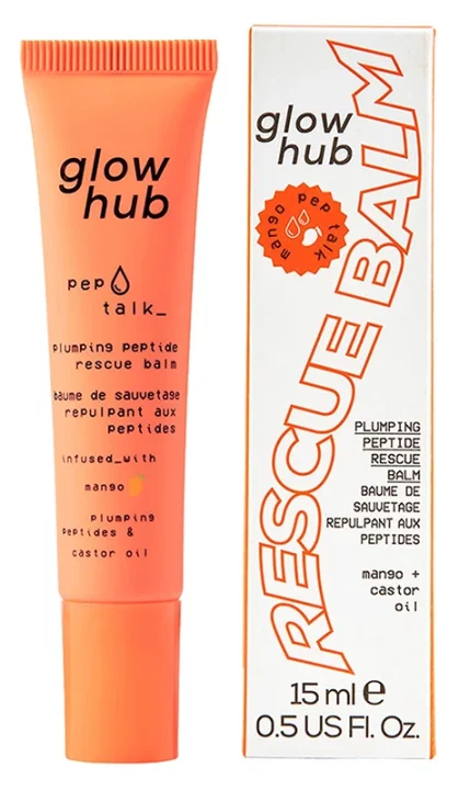 Glow Hub Pep Talk Tinted Plumping Peptide Rescue Balm Mango 15ml Glow Hub