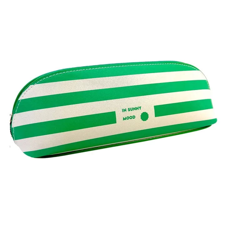 IN SUNNY MOOD Sunny Pencil Case Small Stripe Green In Sunny Mood