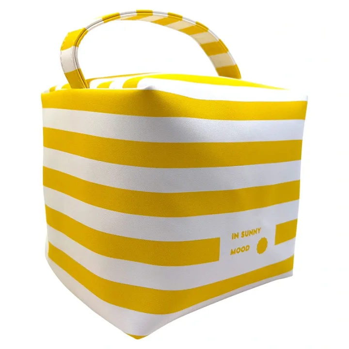 IN SUNNY MOOD Sunny Square Cosmetic Stripe Yellow In Sunny Mood