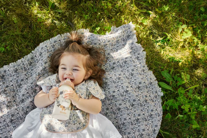 Elodie Soft Cotton Blanket Blue Garden Light 0-3 år Elodie Details