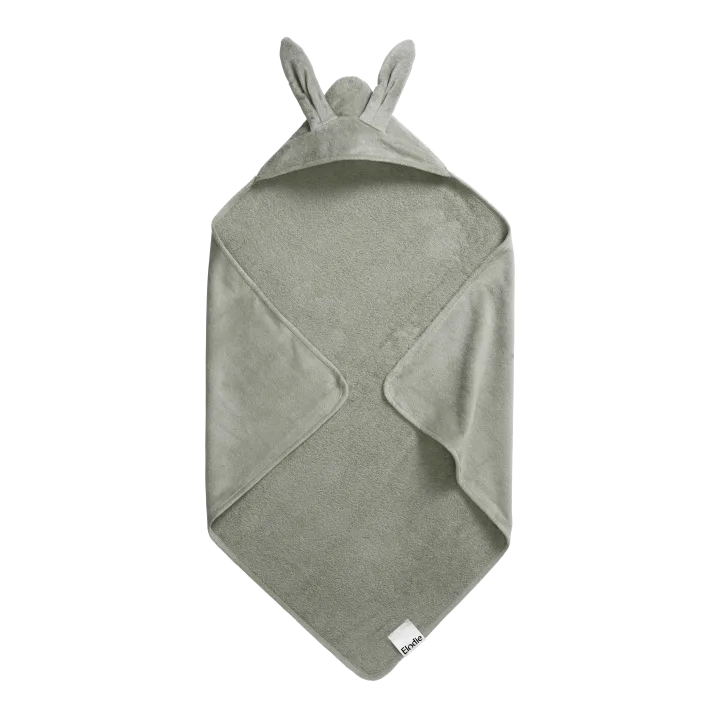Elodie Hooded Towel Mineral Green Bunny 0-3 år Elodie Details