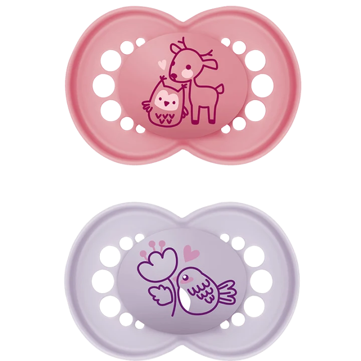 MAM Original Napp 16-36 mån Silk 2-pack Box Rosa Mam