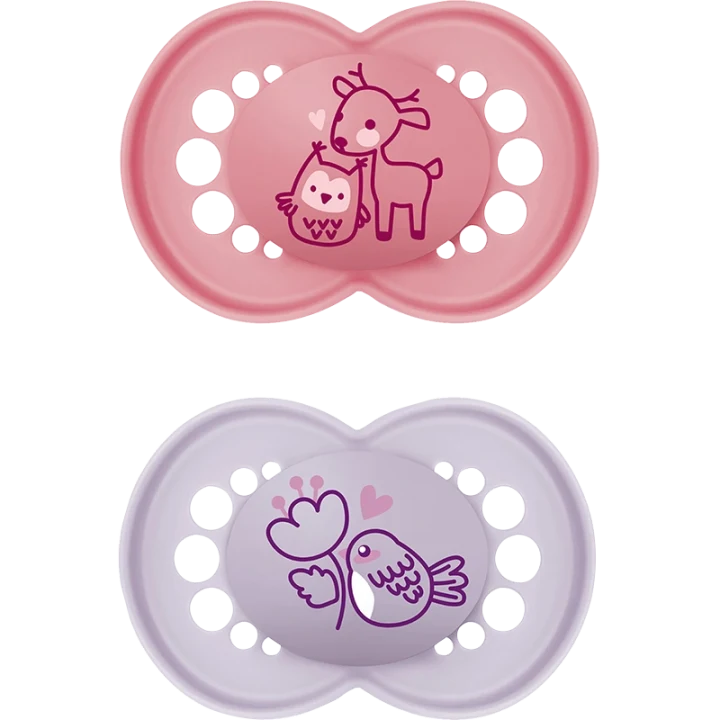 MAM Original Napp 6-16 mån Silk 2-pack Rosa Mam
