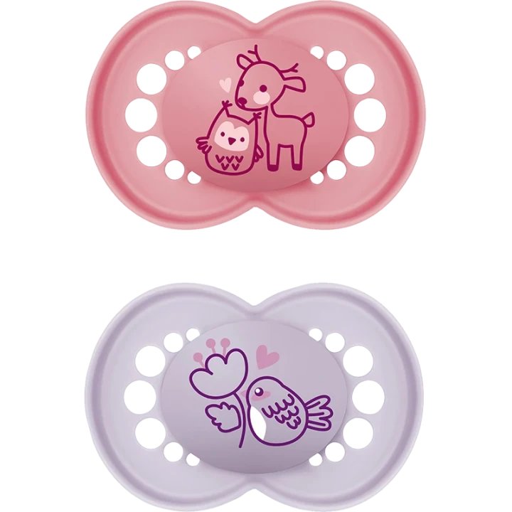 MAM Original Napp 6-16 mån Latex 2-pack Rosa Mam