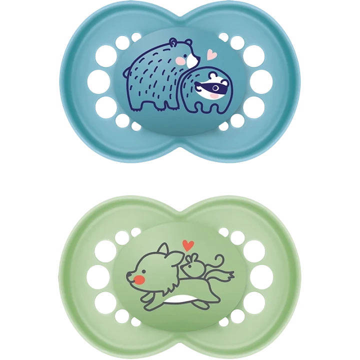 MAM Original Napp 6-16 mån Latex 2-pack Blå Mam