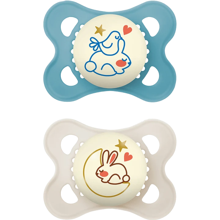 MAM Original Night Napp 0-6 mån 2-pack Blå Mam