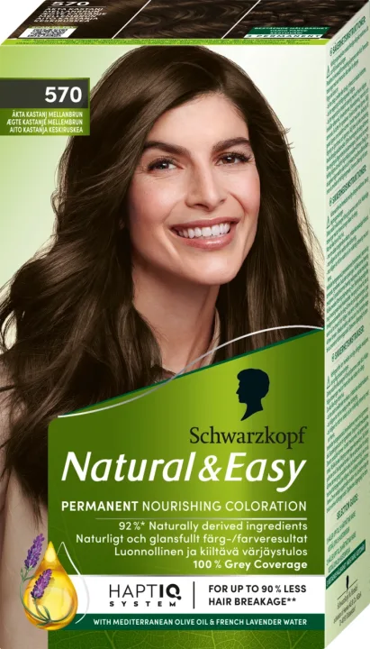 Schwarzkopf Natural & Easy Hårfärg 570 Mellanbrun Schwarzkopf