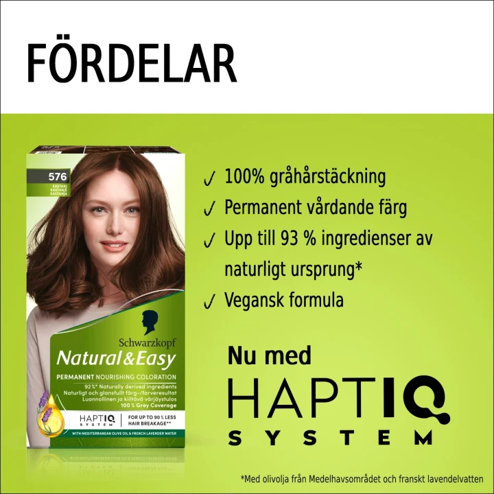 Schwarzkopf Natural & Easy Hårfärg 576 Kastanj Schwarzkopf