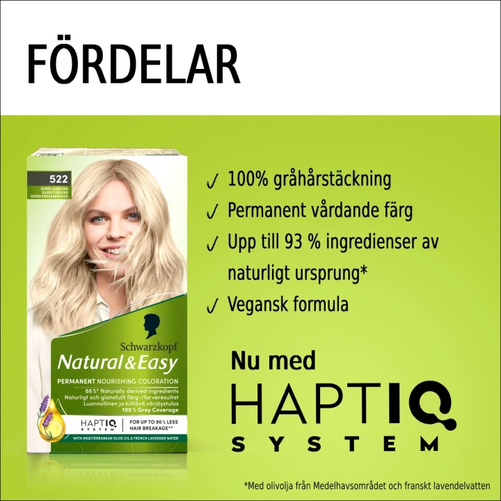 Schwarzkopf Natural & Easy Hårfärg 522 Ljusblond Schwarzkopf