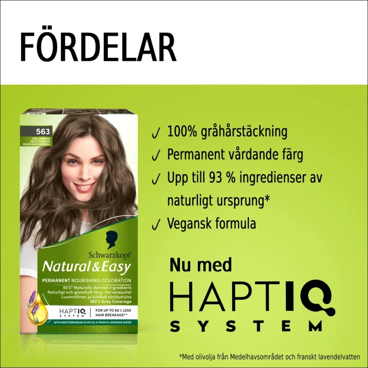 Schwarzkopf Natural & Easy Hårfärg 563 Sval Ljusbrun Schwarzkopf