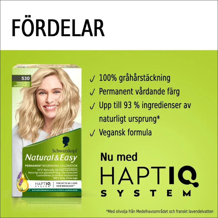 Schwarzkopf Natural & Easy Hårfärg 530 Champagnblond Schwarzkopf